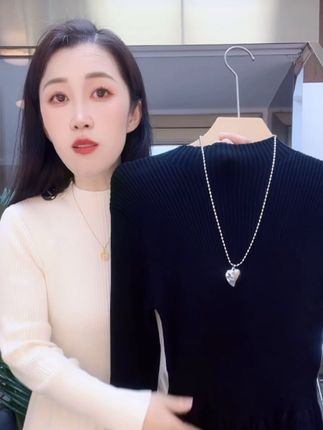 微道衣足加厚加密2025秋冬毛衣裙显瘦赫本风半高领打底针织连衣裙#半高领打底针织连衣裙 #针织连衣裙 #小个子穿搭 #高级感穿搭