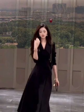 必备单品2025秋季新款时尚显瘦气质女士网红洋气连衣裙百搭款D22816#气质女神范儿 #时尚气质穿搭 #穿出自信穿出美丽 #气质百搭