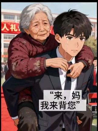 当背起妈妈的那一刻,就已经真正的完成成人礼#感人事迹 #感人故事 #感人故事催人泪下 #真实事件 #感人
