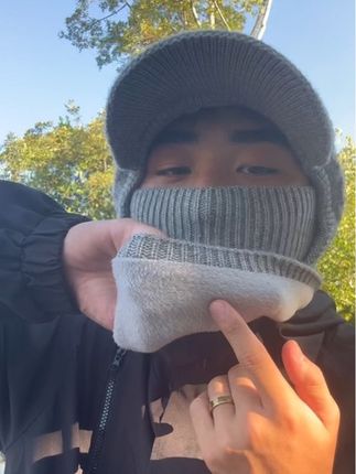 冬季保暖三合一男女护耳防寒面罩围脖骑车加绒加厚一体防风骑行帽#冬季保暖一体帽 #防风保暖面罩 #帽子围脖一体 #骑行面罩 #骑车必备