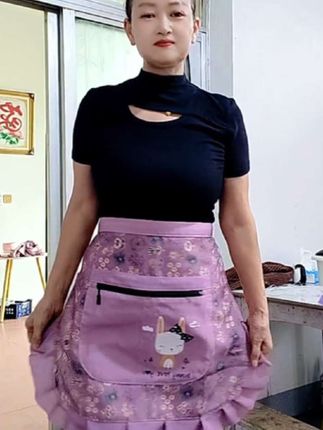 【防水半身围腰帆布防污家用餐饮专用成人上班干活漂亮工作服女女款】#谁穿谁好看#半身围裙#防油污#围裙