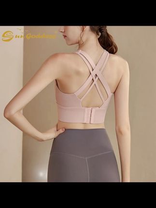 Sun Goddess聚拢四排扣一体杯大码文胸健身美背防震运动专业背心#美背穿搭 #性感美背 #运动穿搭 #秀出好身材 #瑜伽服搭配