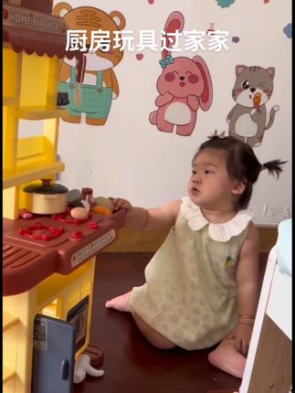 别在给宝宝玩手机啦这套厨房玩具真的可以玩很久#厨房玩具 #厨房好物 #玩具 #宝宝玩具