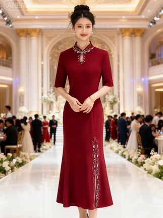 #喜妈妈喜婆婆礼服 #礼服裙 #优雅气质高贵淑女 #谁穿谁好看系列