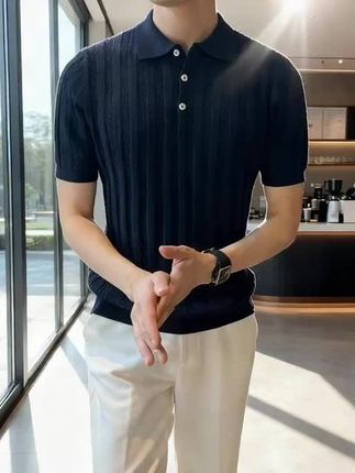 #polo衫 #痞帅穿搭 #极简轻奢 #男生秋日有效穿搭 #早秋贵气感穿搭