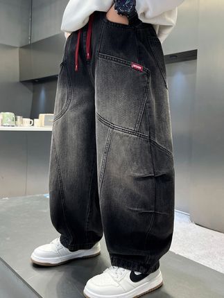 【男童牛仔裤】【适合4-16岁】男童裤子2025秋装儿童牛仔裤春秋款大童秋季长裤直筒裤宽松#牛仔裤穿搭 #休闲裤穿搭 #百搭裤子 #男童牛仔裤 #男童牛仔裤秋季新款