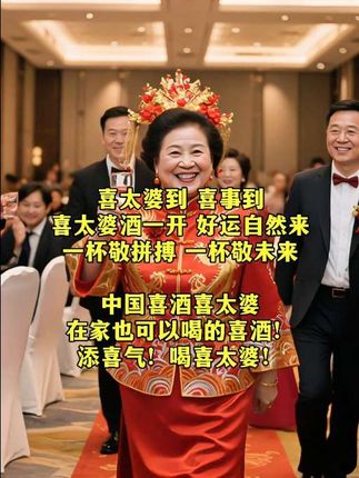 #添喜气喝喜太婆 一杯喜太婆,千年喜文化! #中国喜酒喜太婆 #在家也可以喝的喜酒 开创者#中国优秀民族品牌喜太婆 国潮喜酒 #喜太婆