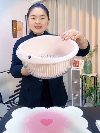 洗菜盆沥水篮洗 多功能厨房双层滤水筐 客厅家用沥水篮#多功能沥水盆 #洗菜盆 #沥水盆 #沥水篮家用 #厨房好物