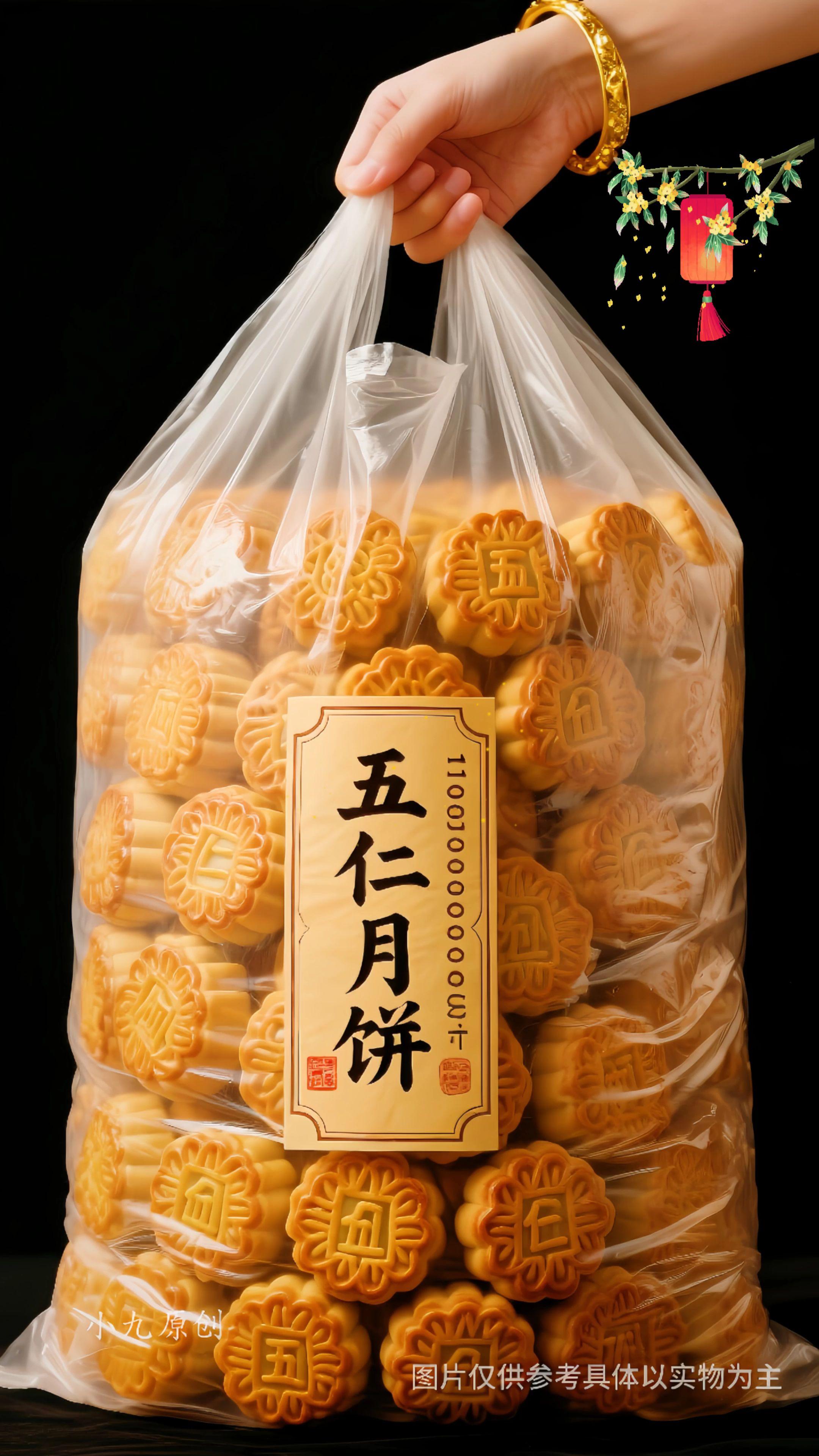 【五仁月饼:一口咬出中秋团圆的坚果香】 精选核桃、杏仁、花生、瓜子、芝麻五种优质果仁,颗颗饱满酥脆,搭配清甜果脯与绵密酥皮,一口下去,坚果醇香在舌尖炸开,果脯微甜巧妙中和油脂感,每一口都是老传统的扎实满足! 它不是普通月饼,是中秋记忆里的团圆符号