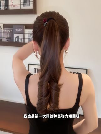 一根精致珠珠闪钻头绳轻松提升整体穿搭气质 #这也太好看了 #轻奢发饰 #头饰发饰 #发圈头绳 #发型分享