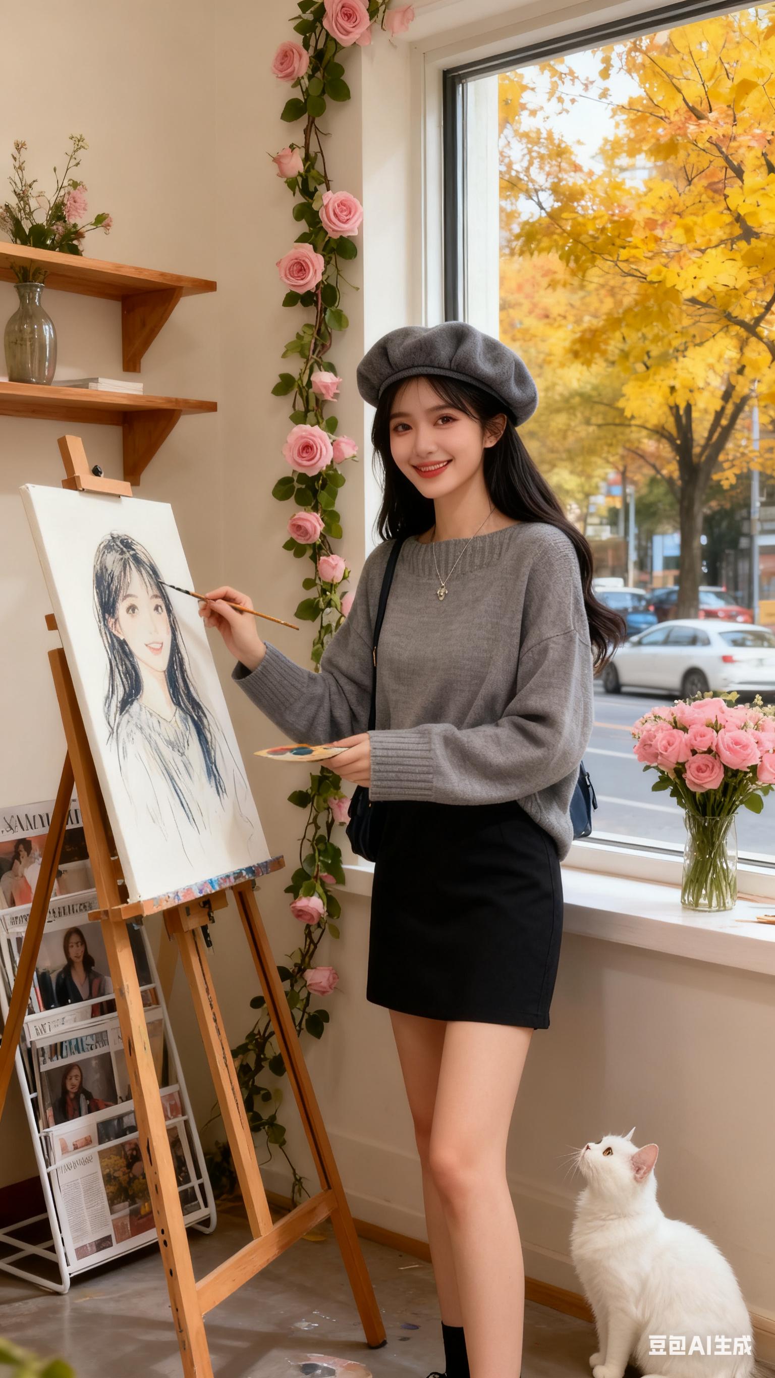 #秋冬穿搭 #气质感穿搭 #半身裙#短裙#显瘦穿搭 姐妹们快看这条超百搭的毛的半身裙,它是这种厚实的毛呢面料,而且还是高腰的设计
