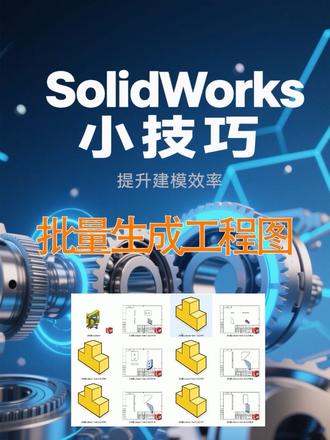 sw小技巧 solidworks小技巧 批量生成工程图 大型装配体多零件模型,快速批量生成工程图#三维建模#3d打印#机械设计#solidworks
