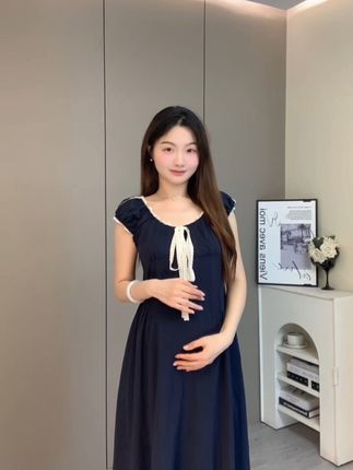 像树开了花,像春迎来夏,你是晚安发了芽,顺腾爬满日出的家,#孕妇装#孕期穿搭#一个身体两个心跳 #大码孕妇装#怀孕