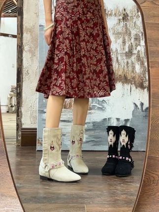 啊啊啊.....鬼马少女感拉满的粉嫩西部靴#冬季限定款 #双十一攻略 #靴子 #秋冬穿搭怎么能少了靴子