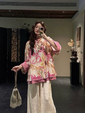 珠片绣花中式衬衫上衣 #珠片绣花中式衬衫上衣 #谁穿谁好看 #穿出自己的风格 #穿着美美哒#质量很好