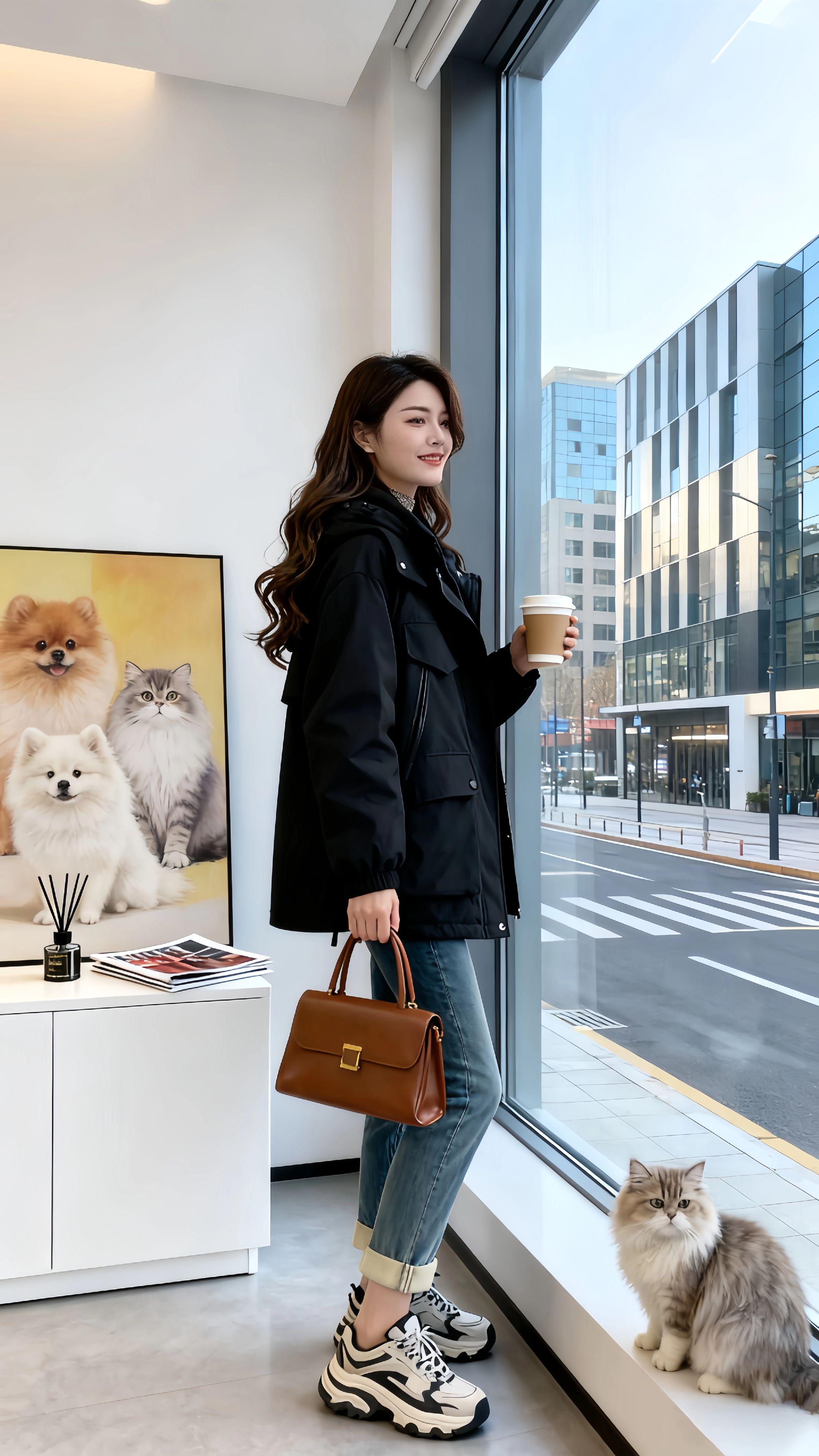 2025秋冬新款女士韩版加绒连帽冲锋衣宽松工装棉服加厚短外套棉袄#派克服#冲锋衣#早秋穿搭显贵法则 #早秋姐感气质穿搭 #秋冬才是微胖的主战场