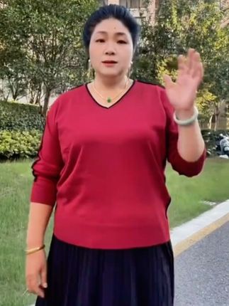 大码女装春秋季新款显瘦长袖 V领宽松百搭针织打底衫#点击小黄车直接购买