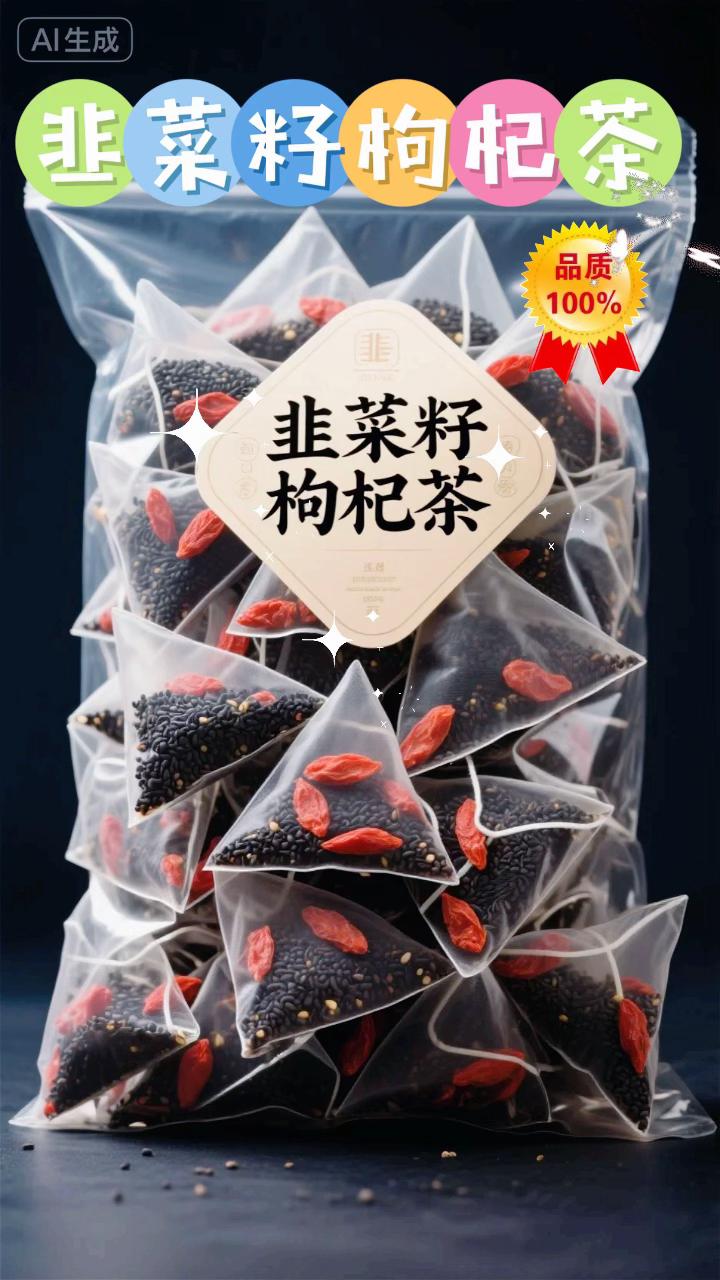 韭菜籽枸杞茶:暖身舒心的日常佳饮 一杯温润的韭菜籽枸杞茶,是忙碌生活里的小确幸,暖身更舒心! 严选饱满韭菜籽,搭配宁夏好枸杞,干茶颗粒分明,冲泡后茶汤清亮,颜值口感双在线。入口是淡淡草本香,不冲不涩超适口,热水一冲即饮,轻松为身体注入活力,解锁日常温暖新体验。#茶生活 #茶叶 #强烈推荐 #韭菜籽枸杞茶#男士必备