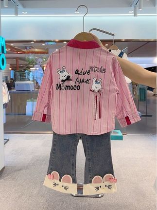 这套好好看,秋季新品#衬衫 #女童穿搭