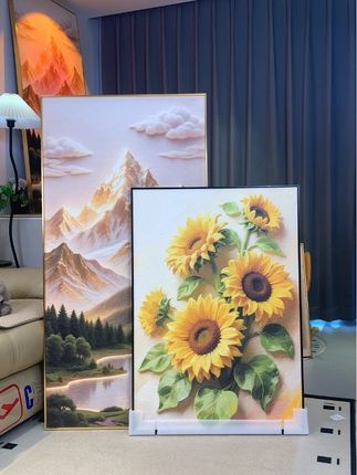 #每日分享 砂岩装饰挂画#客厅挂画 #装饰画搭配 #沙发背景墙 #玄关装饰画