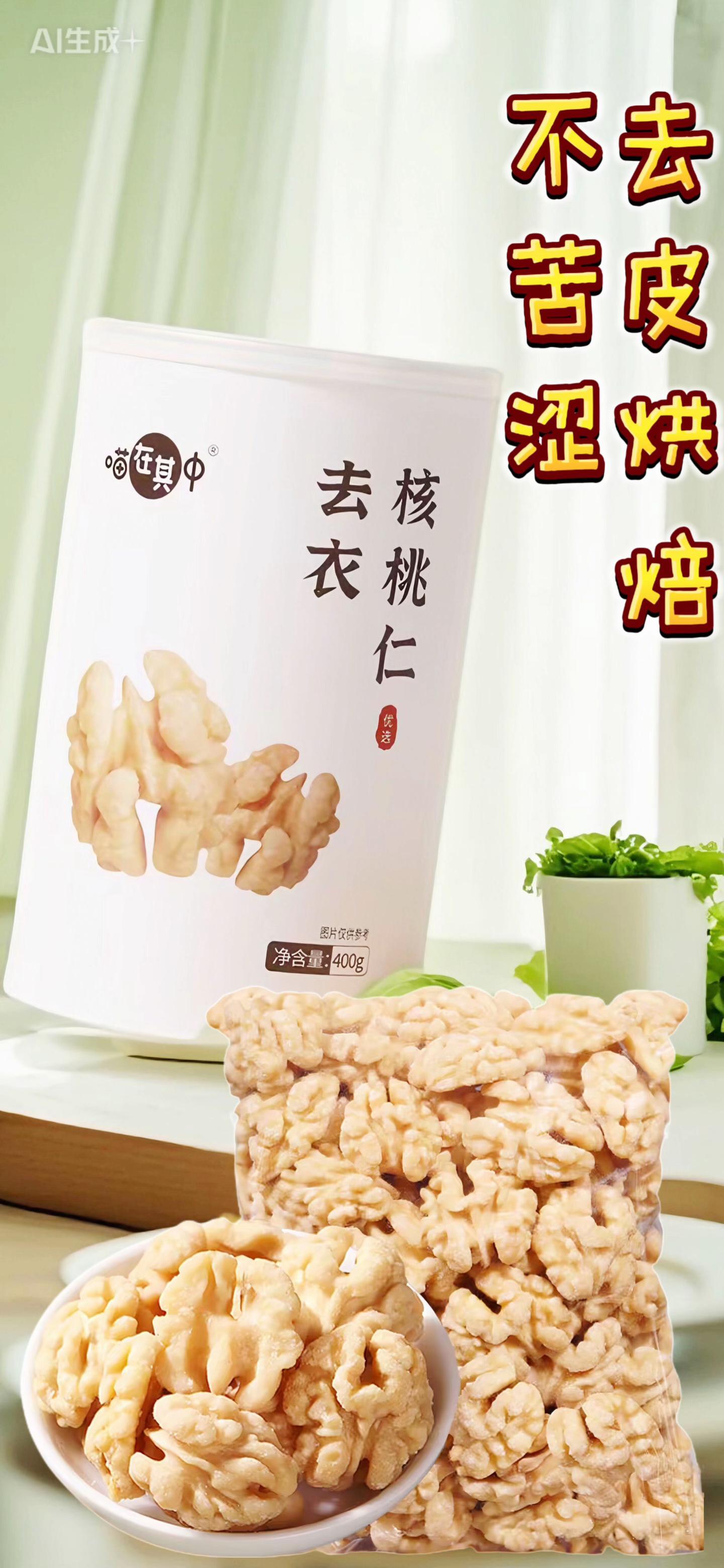 你们赶紧放下手机去抢这个脱皮的熟核桃仁,过几天可就不是这个价了!这一袋足足半斤重,你看才啥价?都是精选的大颗粒果仁,个头又大又饱满,还是去了皮的,吃起来酥脆香醇,满口留香。平时当个小零食或者搭配早餐都很不错,刷到还有库存的话,赶紧多囤几包。#核桃仁
