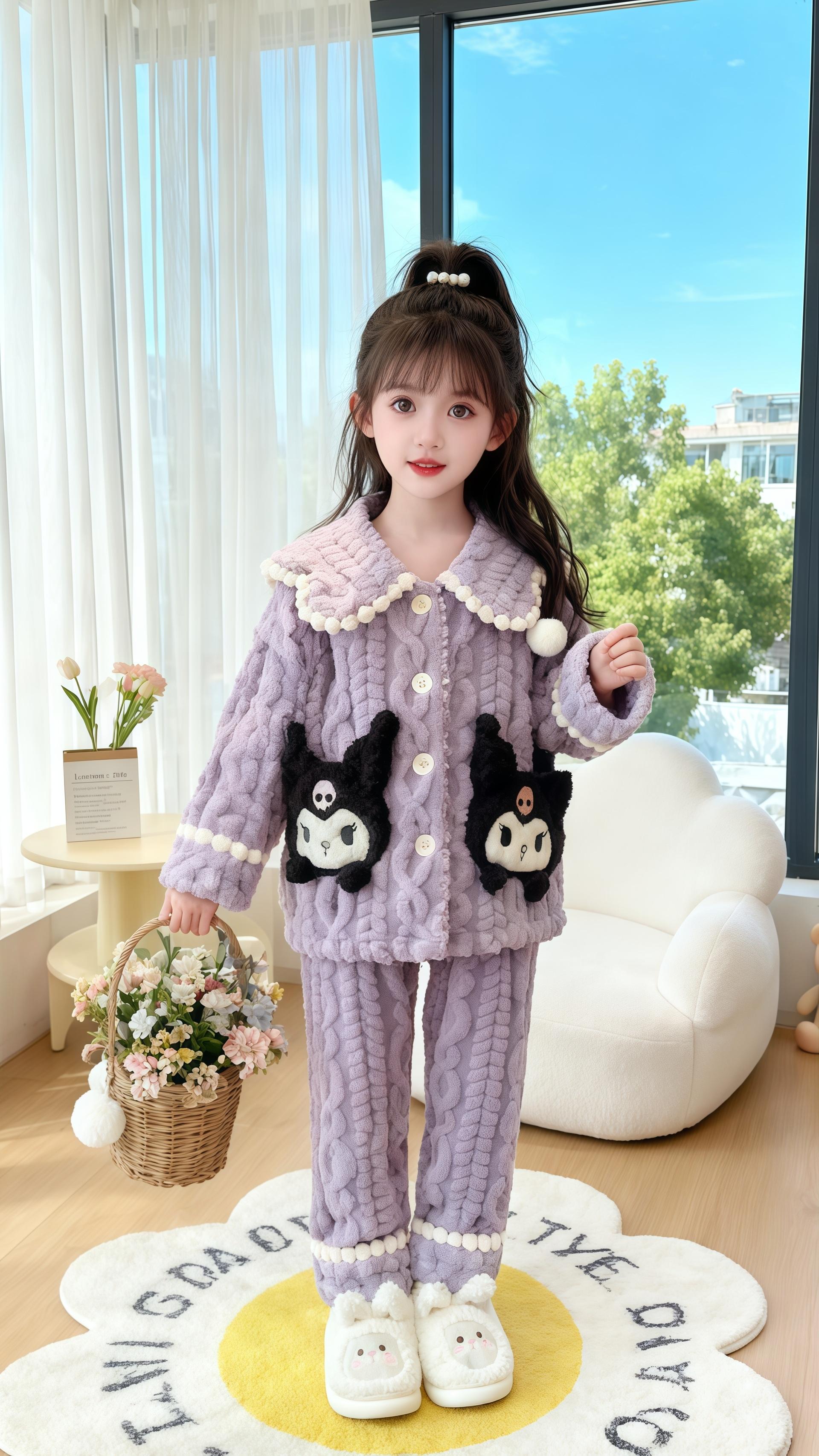 🔥谁还没给女儿安排这套软乎乎的家居服!一整个被可爱住~这套儿童家居服套装也太懂女宝审美了吧!面料是那种糯叽叽的绒绒材质,摸起来软fufu的,冬天穿既保暖又舒服,孩子穿上就不想脱啦~   款式设计超用心,有粉 嫩的玲娜贝儿款、可爱的美乐蒂款,还有奶黄的萌宠款,每一款都有萌萌的卡 通元素,口袋上的立体小玩 偶更是戳中童心,孩子看到就超兴奋,穿着在家蹦蹦跳跳都很自在~   居家当睡衣,外出取个快递、遛个弯也很吸睛,实用性颜值双在线,宝妈们快给女儿安排上,让娃在家也能做个可爱小甜心~   #儿童家居服 #女童穿搭 #宝宝睡衣 #萌娃穿搭 #秋冬童装种草@抖加🔥上热门🔥dou+🔥热点宝