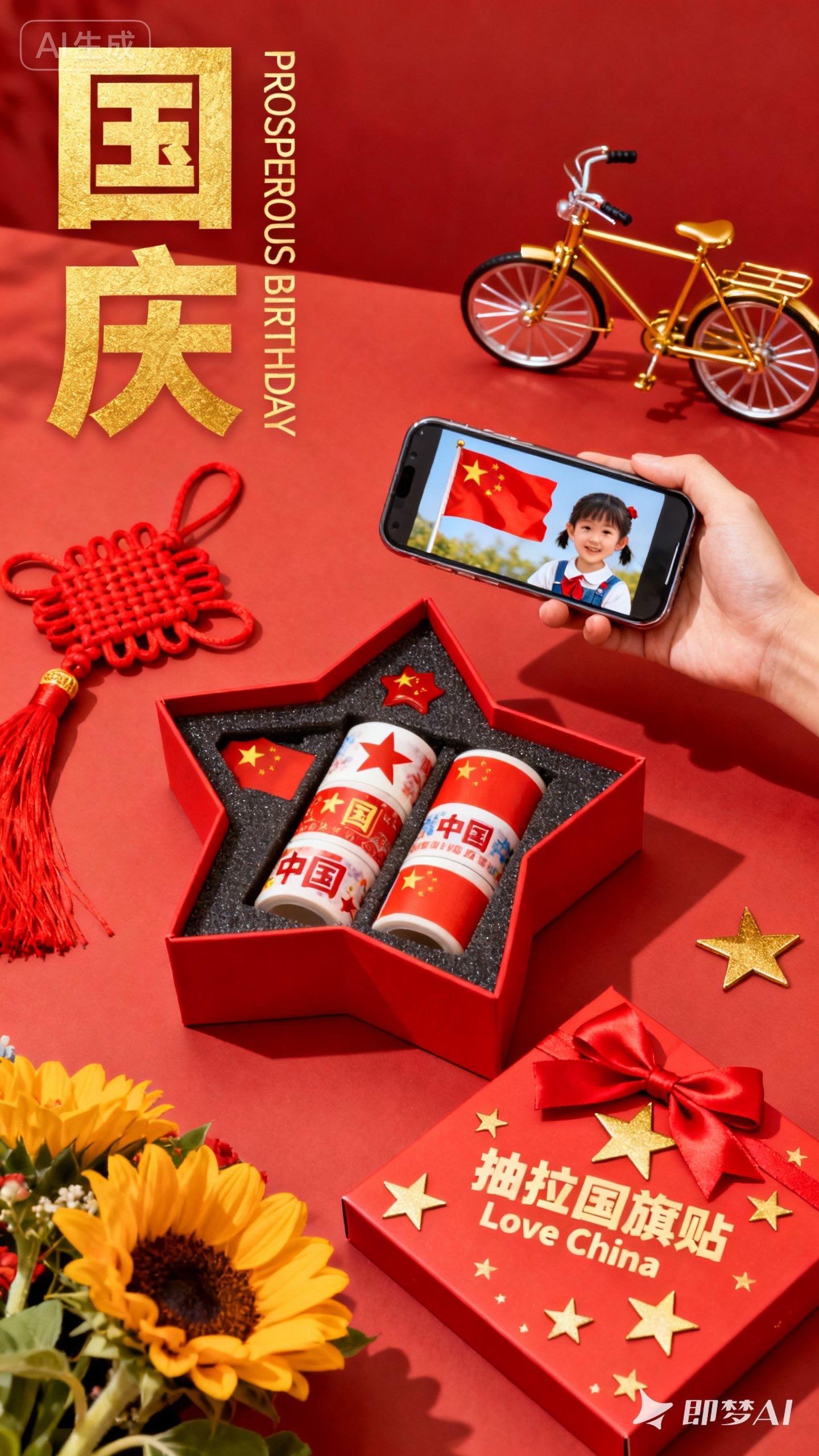 国庆节氛围贴纸来了,可以贴脸上,衣服上纸上,想贴那里就贴那里,别提孩子多喜欢了,节日氛围感直接拉满#国庆节手工#儿童贴纸#国庆假期被安排明白了