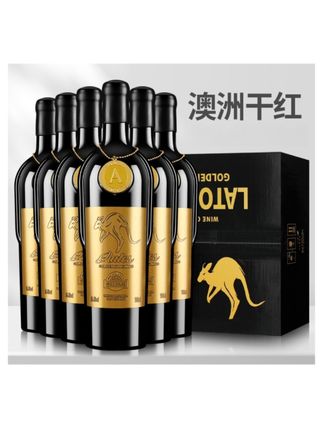 #上热门 澳洲红酒16.5度金属标金袋鼠干红葡萄酒整箱6瓶正宗精选 @DOU+小助手