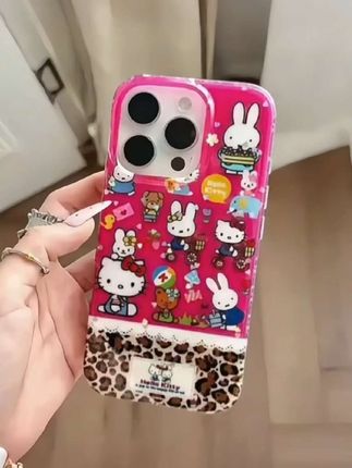 新款HelloKitty米菲兔乐园豹纹拼接款手机壳很可爱哟 #仙女必备 #HelloKitty手机壳 #米菲兔手机壳 #这也太好看了 #也太可爱了吧
