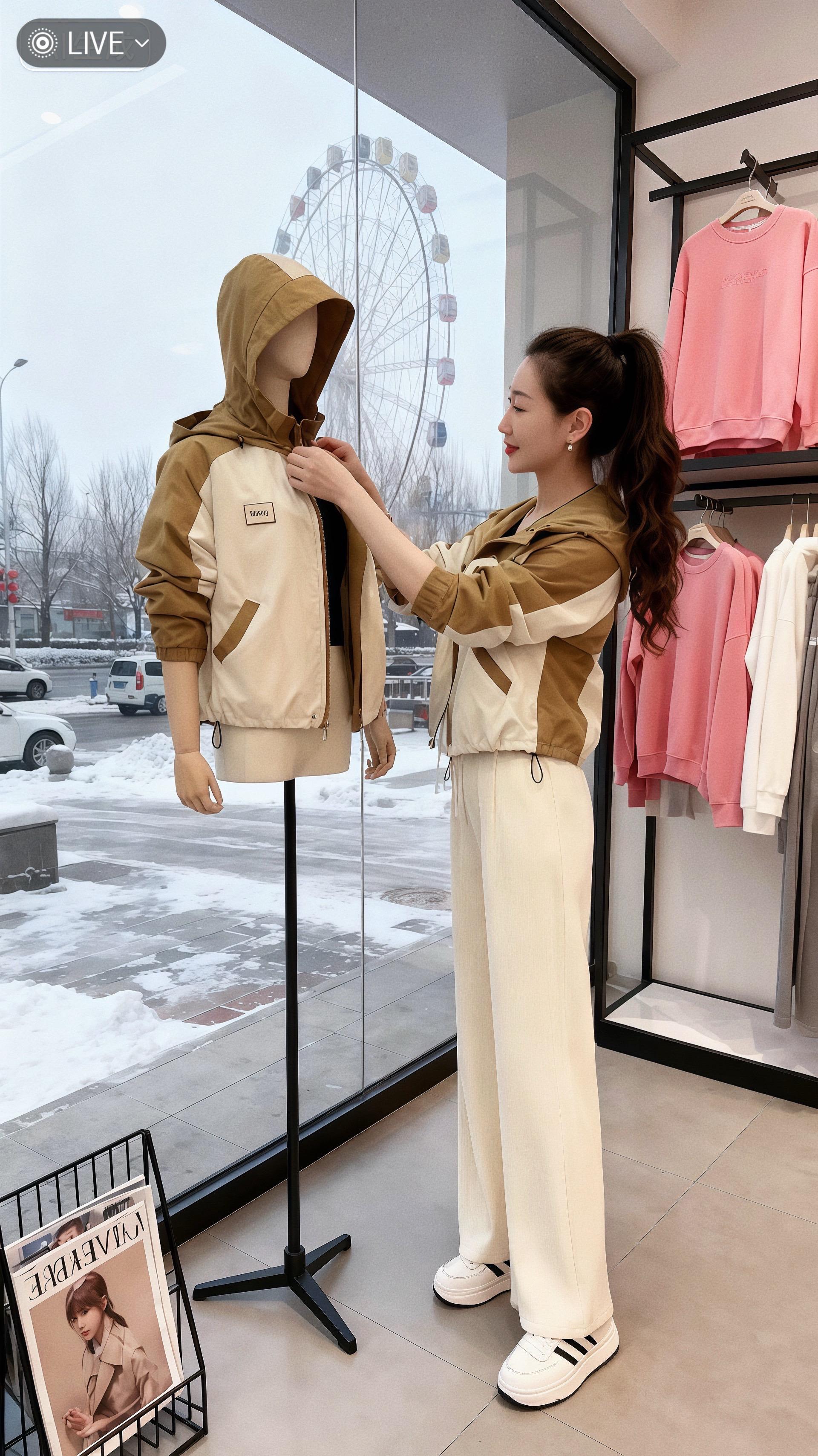 #洋气减龄 #穿搭 #冲锋衣外套 #温柔穿搭 #女装穿搭