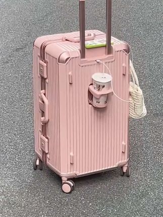 旷野与他新款行李箱女大容量24拉杆箱旅行箱#静音行李拉杆箱