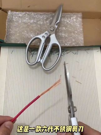 六代不锈钢剪刀家用多功能厨房强力剪子厨用剪骨剪鸡骨刮鱼鳞加厚#宝藏好物打卡 #折纸回旋镖教程 #接头发后一般能维持多久 #好物推荐🔥
