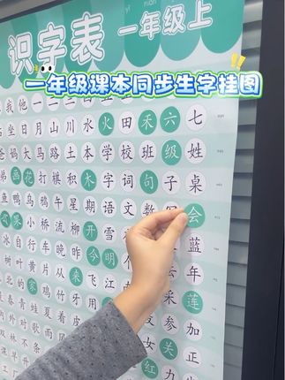 家里有中大班的,把这套识字挂图贴墙上,每天读一读,认一认,为一年级做准备#幼小衔接 #识字#幼儿识字