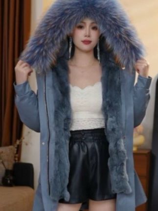 钰言【折腰獭兔一衣三穿毛袖】2025新款升级大貉子毛领可拆卸派克#每日穿搭每日 #辣妹穿搭大赏 #时尚搭配服装 #街拍小姐姐穿搭秀 #穿搭穿搭