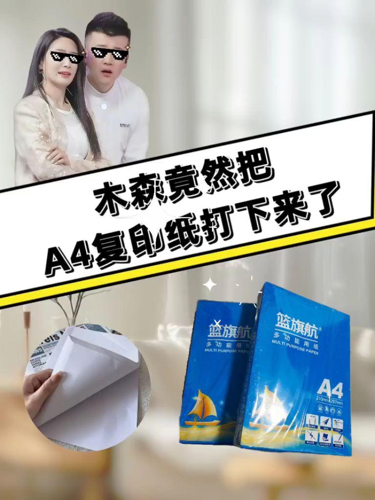#木森推荐 篮旗航整箱A4纸复印纸打印纸a4纸70g/80g5包2500张整箱白纸草稿纸#白纸 #A4纸 #打印复印纸 #木森