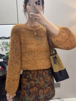 复古慵懒风紫色毛衣女秋冬季2025新款加厚宽松套头圆领针织衫上衣#时尚搭配服装 #休闲穿搭 #穿搭穿搭 #温柔仙女裙 #气质优雅大方