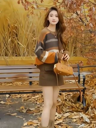 这套复古撞色针织衫搭配短裙真的太绝了!#好身材好气质 #春秋穿搭 #穿出自信穿出美丽 #减龄显瘦穿搭 #无限回购的宝藏单品