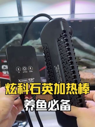 炫科新款石英加热棒,现实实时温度和实时功率,还带有离水断电超温保护功能#变频加热棒 #养鱼 #石英加热棒 #养鱼日记 #水族