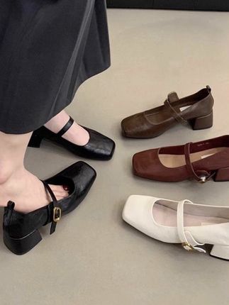 啄木鸟法式晚晚风单鞋女款2025新款春秋复古方头浅口玛丽珍小皮鞋#法式单鞋小众高级感 #好穿不累脚 #玛丽珍小皮鞋 #谁穿谁好看 #超便宜超划算