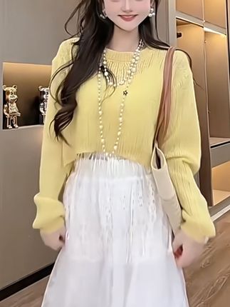 秋冬季针织衫上衣穿搭