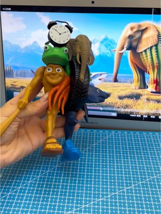 哇哦!太好玩啦!轻轻松松拼装一个山海经终极融合兽五帝王!这个还原度太绝了#潮流玩具 #山海经玩具 #外国山海经 #手办模型 #儿童玩具