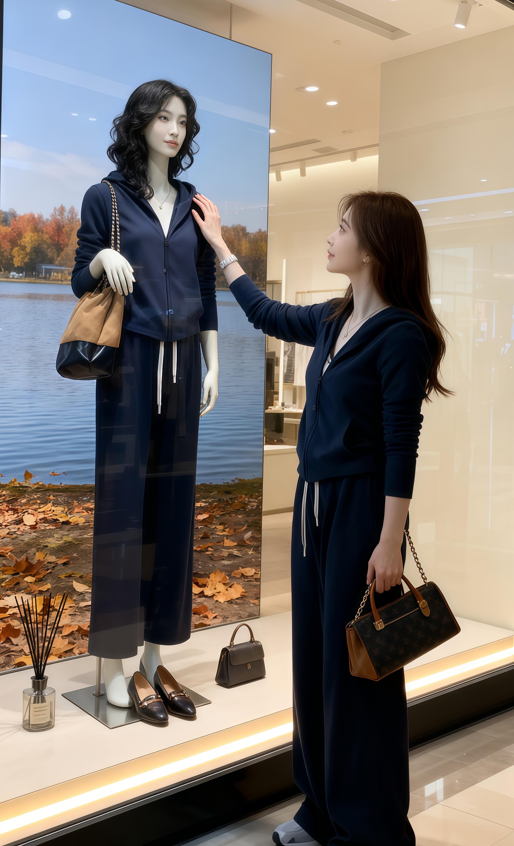 林晚的秋季。林晚蹲下身帮女儿系围巾时,冷风卷着雪沫子灌进领口。她拢了拢身上的锁温套装,内里的绒毛瞬间泛起暖意,循环锁温层像层隐形屏障连帽遮住大半寒风,侧边拉链口袋里的手套还带着余温。这套能搭大衣也能单穿的休闲款,成了她上下班、逛街的冬日底气,舒适又显气质。#穿搭技巧 #女装穿搭 #新款 #显高显瘦穿搭 #秋季穿搭