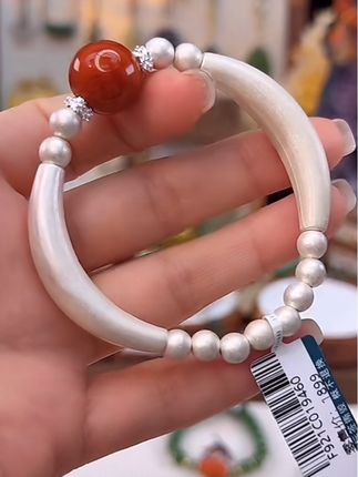 #珠宝首饰 #银手镯#南红路路通银手镯#送女生礼物 #手镯控