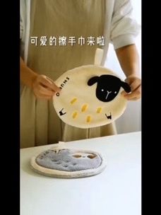 树可设计柔软擦手巾挂式可爱吸水布毛巾厨房家用卫生间加厚手帕dr#家居好物 #加厚手帕#好物推荐🔥