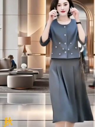 #套装两件套 #妈妈时尚套装 #显瘦显高显气质 #谁穿谁漂亮 #春秋新款