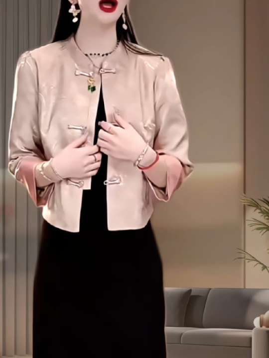 #新中式套装裙#新中式长袖外套#女装连衣裙#女装穿搭两件套
