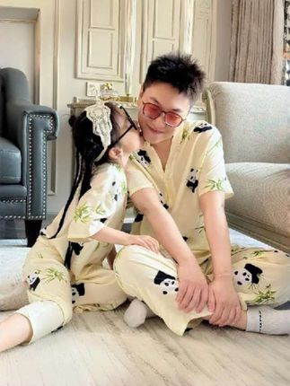 #轻松get夏日淡人穿搭 #亲子睡衣#棉绸睡衣#可外穿睡衣#在家也要美美哒