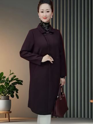 创作灵感小方领双排扣韩版宽松简约空气层女装外套商务秋冬#高级感穿搭 #洋气中老年服装 #喜庆服装女装 #谁穿谁好看′ #谁穿谁漂亮