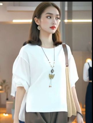 #古人的高级审美 美拉德系复古套装女2025春秋新款不规则开叉长袖t恤阔腿裤两件套#休闲时尚套装 #洋气套装两件套 #不挑年龄不挑身材 #优雅永不过时
