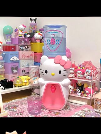 卡通hellokitty迷你小型饮水机家用宿舍办公室桌面KT凯蒂猫大容量#少女心爆棚 #夏日必备 #饮水机#家用饮水机
